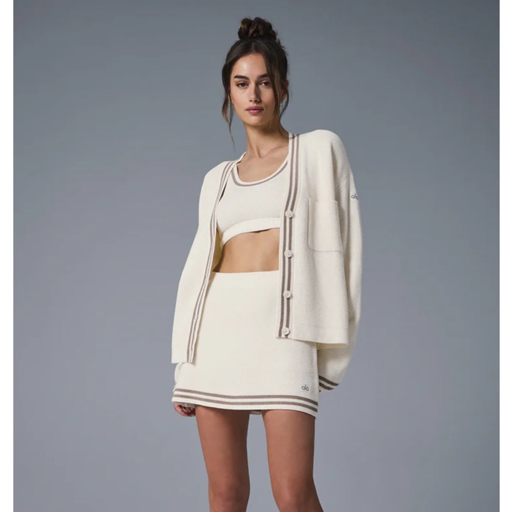 Alo Yoga Tennis Club Sweater Knit Cardigan Size: Small